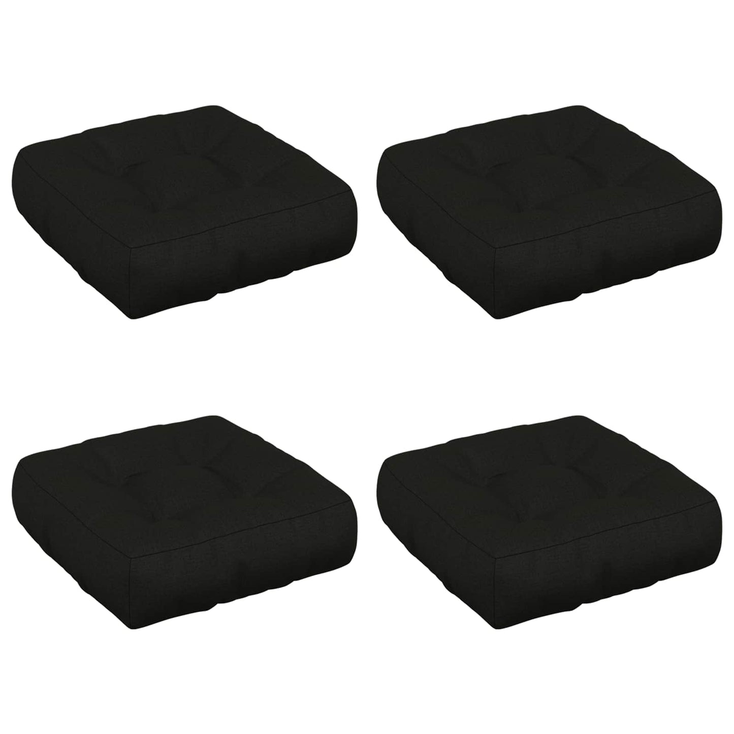 4-Stykke Sædepuder VIANEN 4 pcs 100% polyester Sort