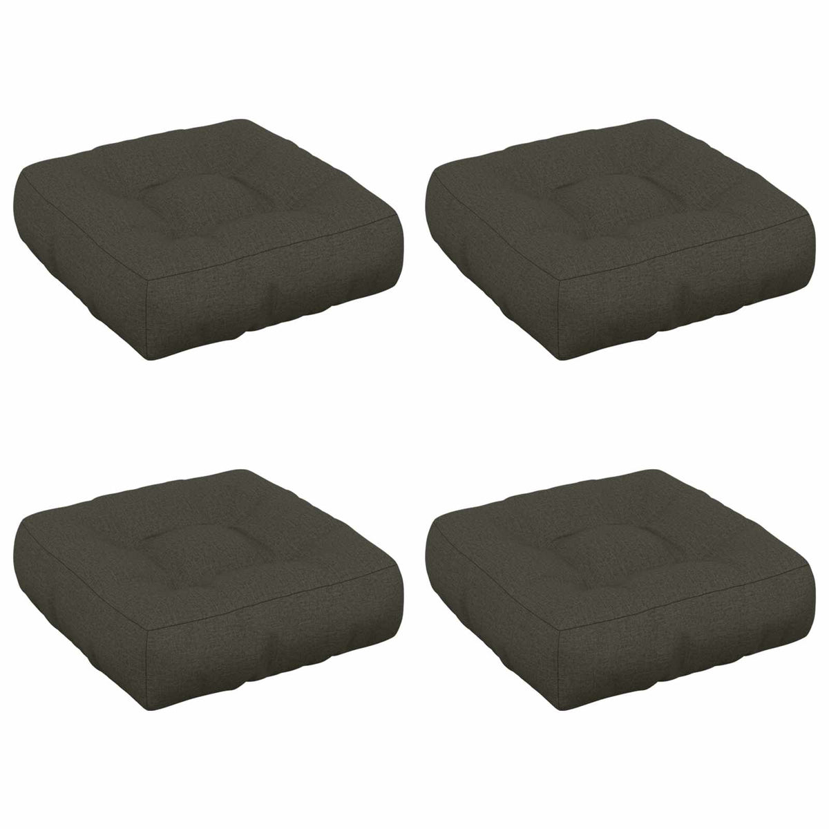 4-Stykke Sædepuder VIANEN 4 pcs 100% polyester Antracit