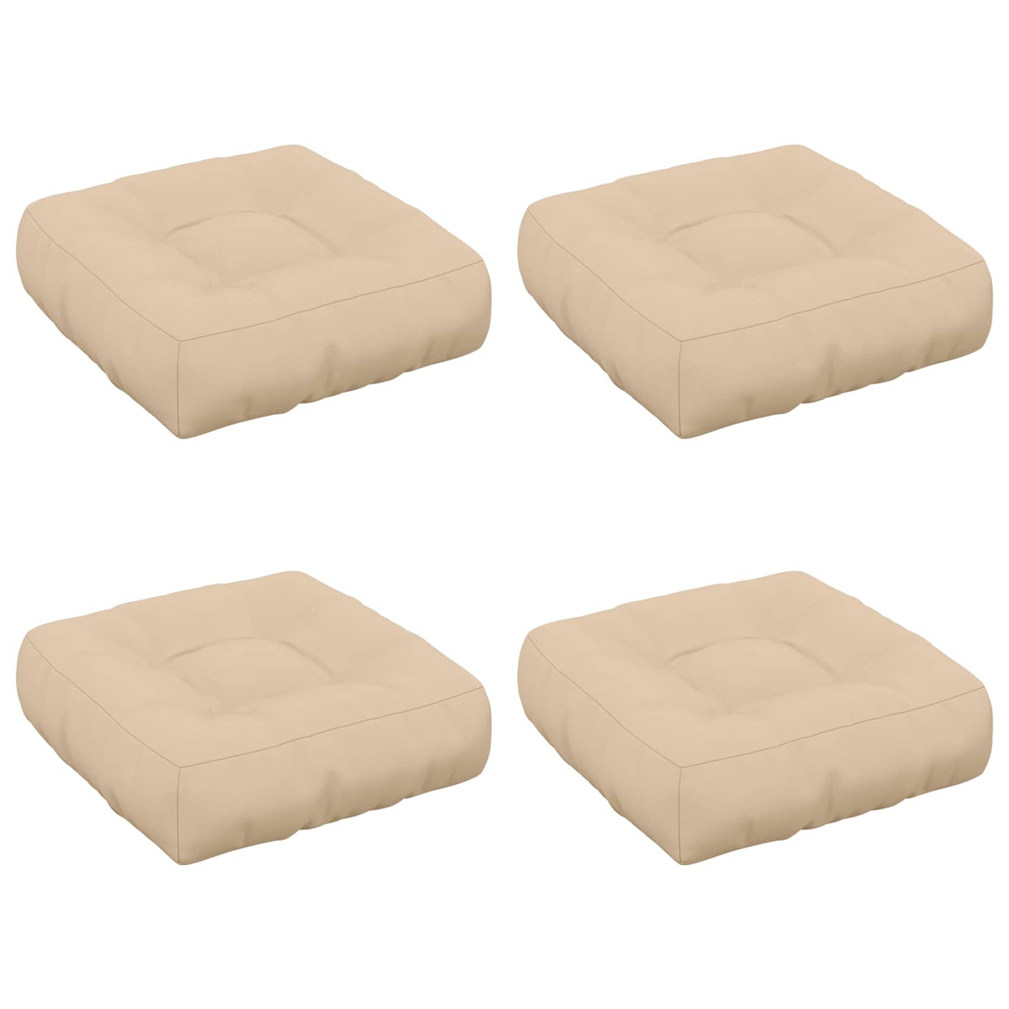 4-Stykke Sædepuder VIANEN 4 pcs 100% polyester Cremefarvet