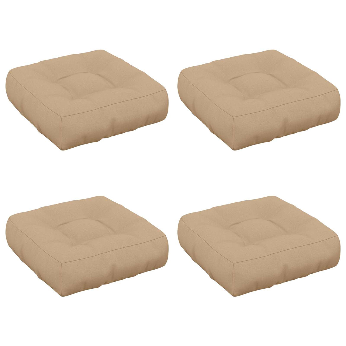 4-Stykke Sædepuder VIANEN 4 pcs 100% polyester Sandfarvet
