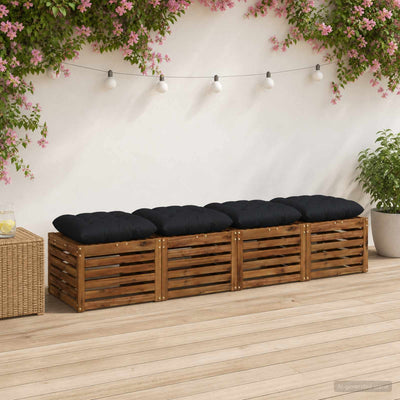 Sædepuder VIANEN 4 stk. 100% polyester Mørk blå 50 x 50 x 12 cm