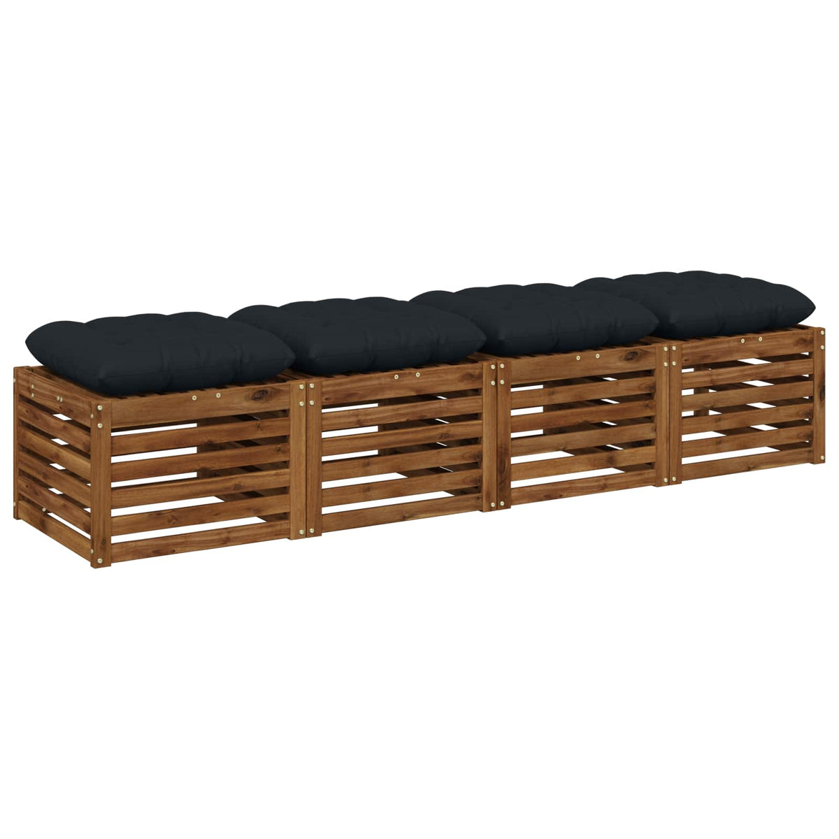 Sædepuder VIANEN 4 stk. 100% polyester Mørk blå 40 x 40 x 12 cm