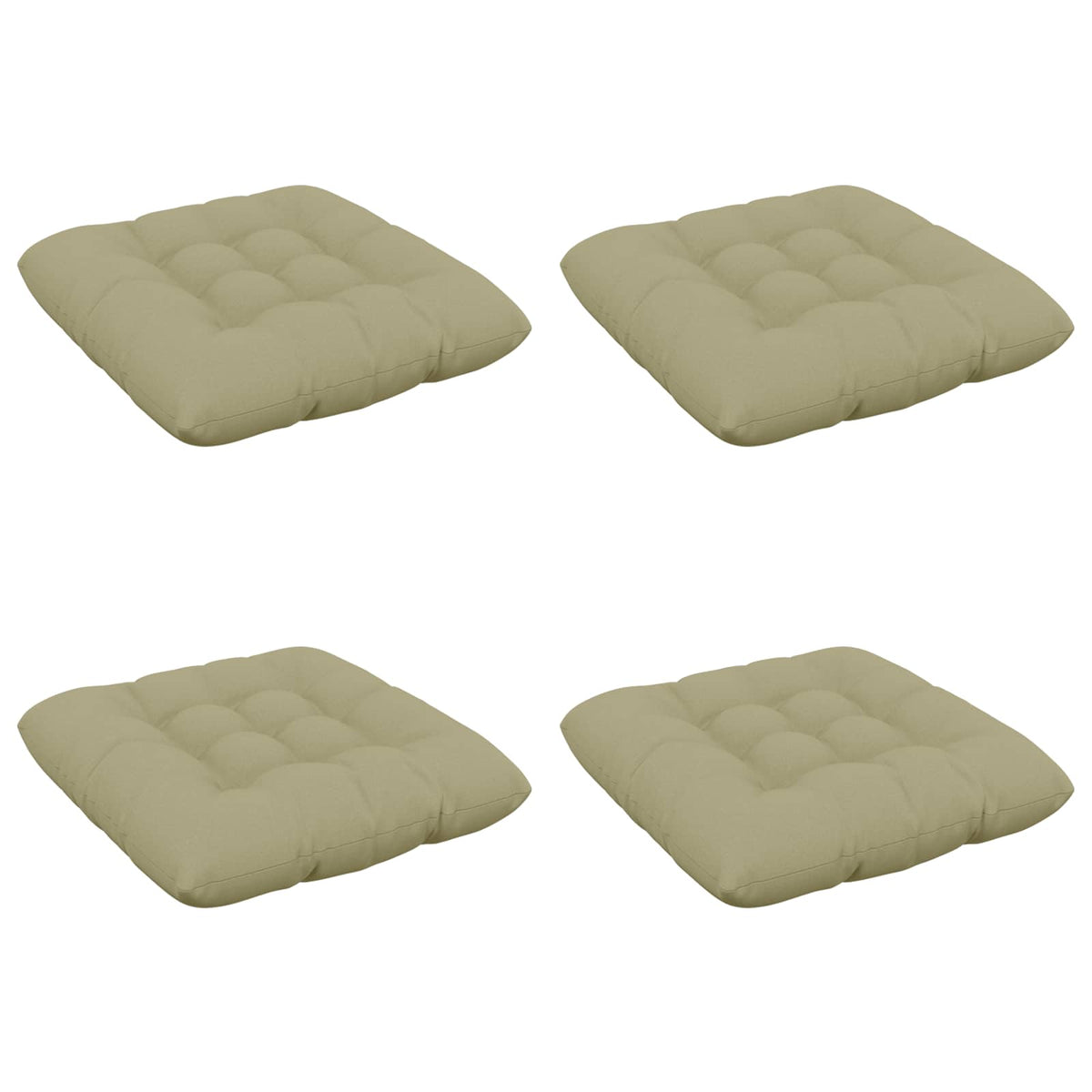 Sædepuder VIANEN 4 stk. 100% polyester Lys grøn 50 x 50 x 12 cm