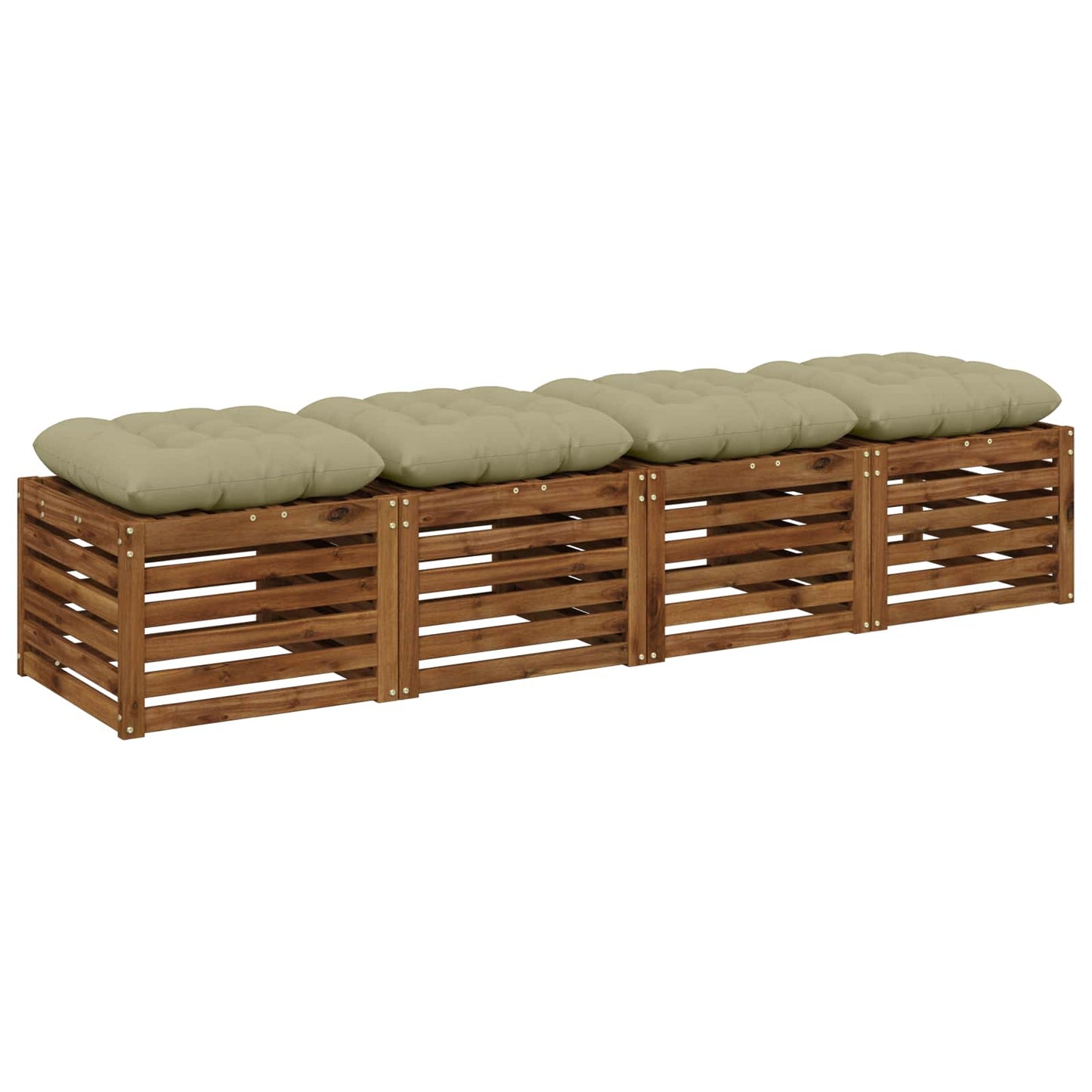 Sædepuder VIANEN 4 stk. 100% polyester Lys grøn 50 x 50 x 12 cm