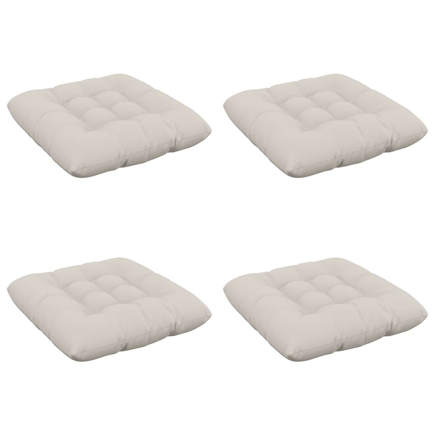 Sædepuder VIANEN 4 stk. 100% polyester Hvid 50 x 50 x 12 cm
