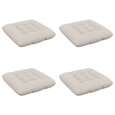 Sædepuder VIANEN 4 stk. 100% polyester Hvid 50 x 50 x 12 cm