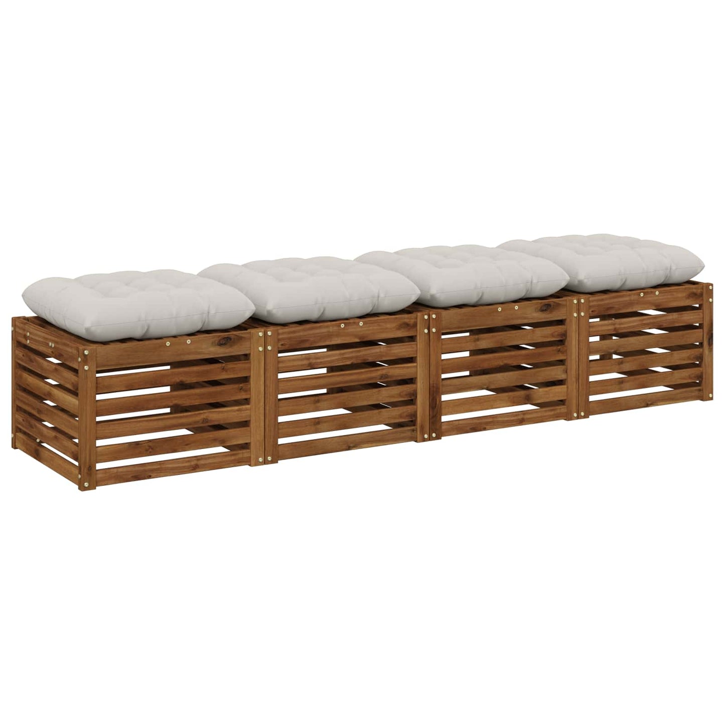 Sædepuder VIANEN 4 stk. 100% polyester Hvid 50 x 50 x 12 cm