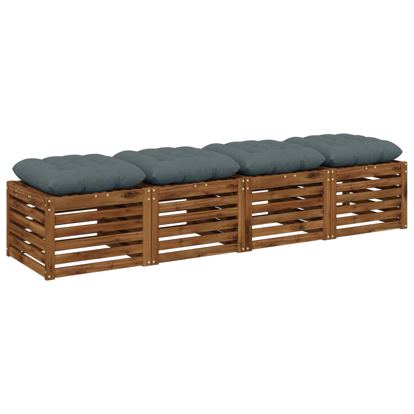 Sædepuder VIANEN 4 stk. 100% polyester Blå 50 x 50 x 12 cm