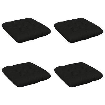 Sædepuder VIANEN 4 stk. 100% polyester Sort 50 x 50 x 12 cm