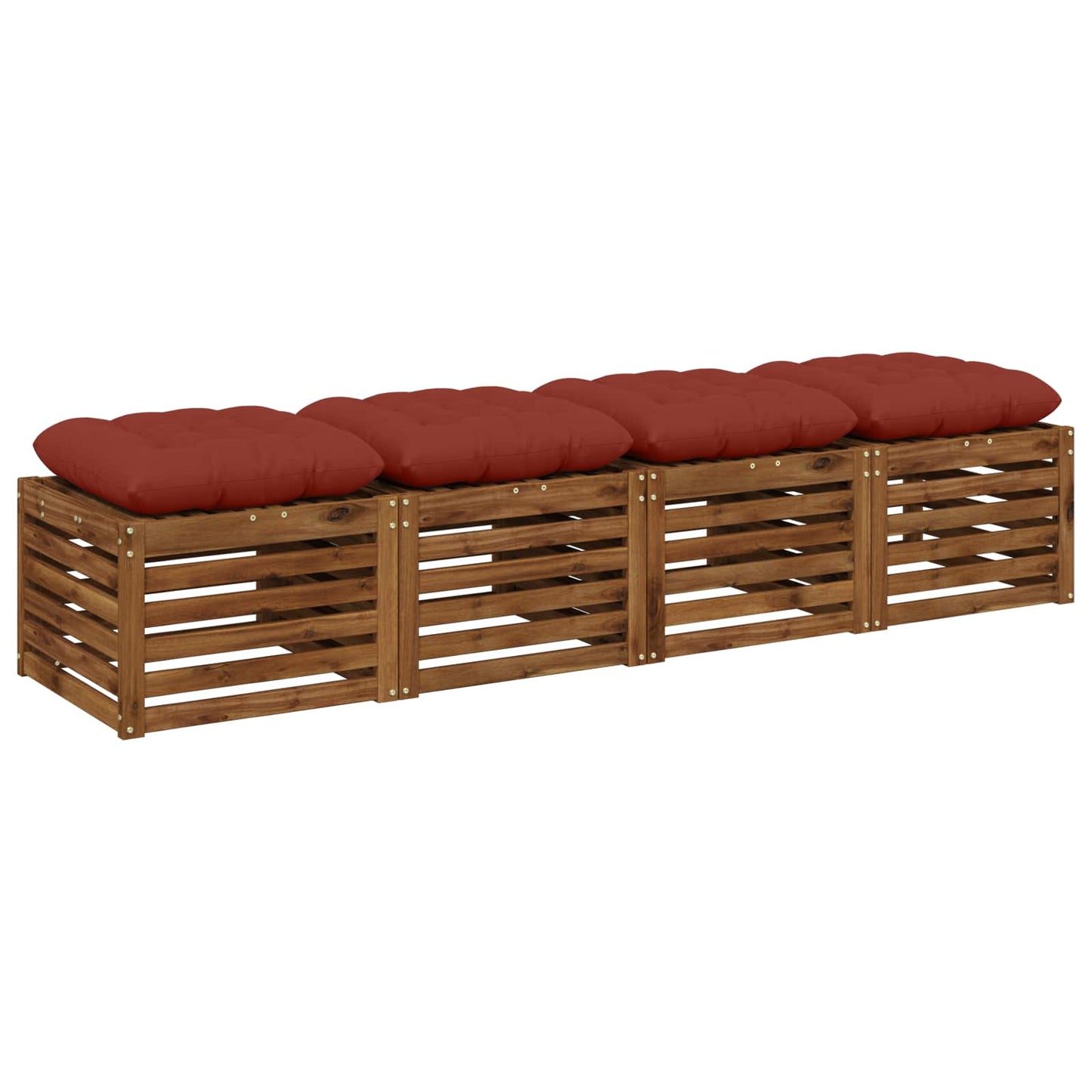 Sædepuder VIANEN 4 stk. 100% polyester Rød 50 x 50 x 12 cm