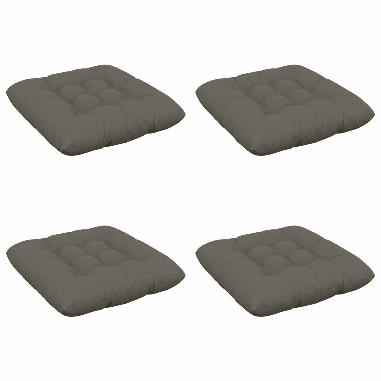 Sædepuder VIANEN 4 stk. 100% polyester Grå 50 x 50 x 12 cm
