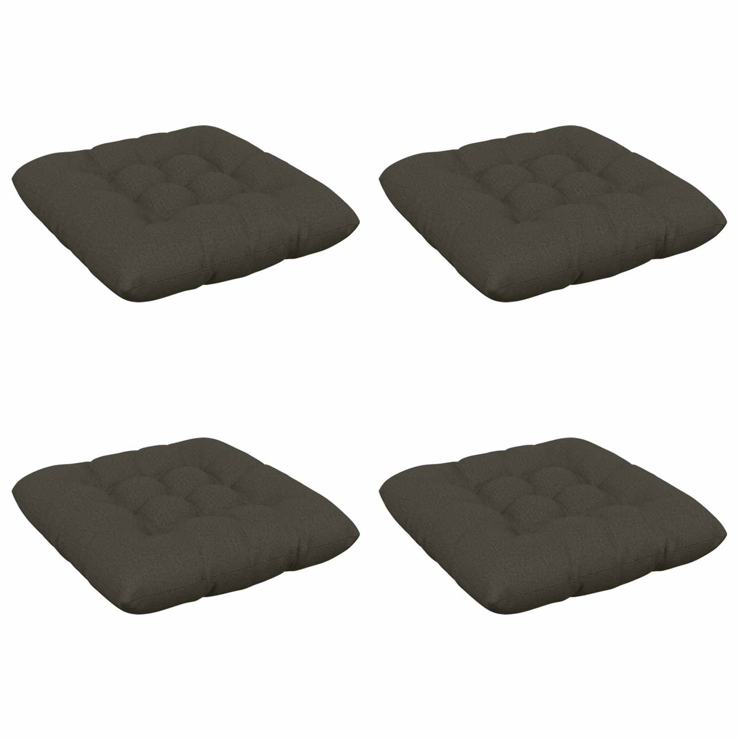Sædepuder VIANEN 4 stk. 100% polyester Antracit 60 x 60 x 12 cm