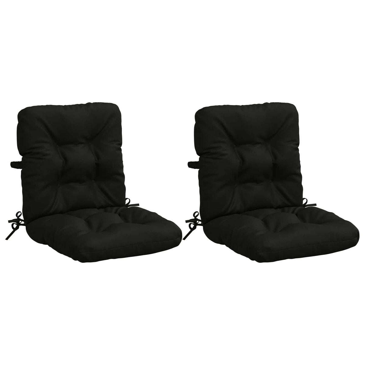 2-delt højt rygstol puder VIANEN 2 pcs 100% polyester Sort