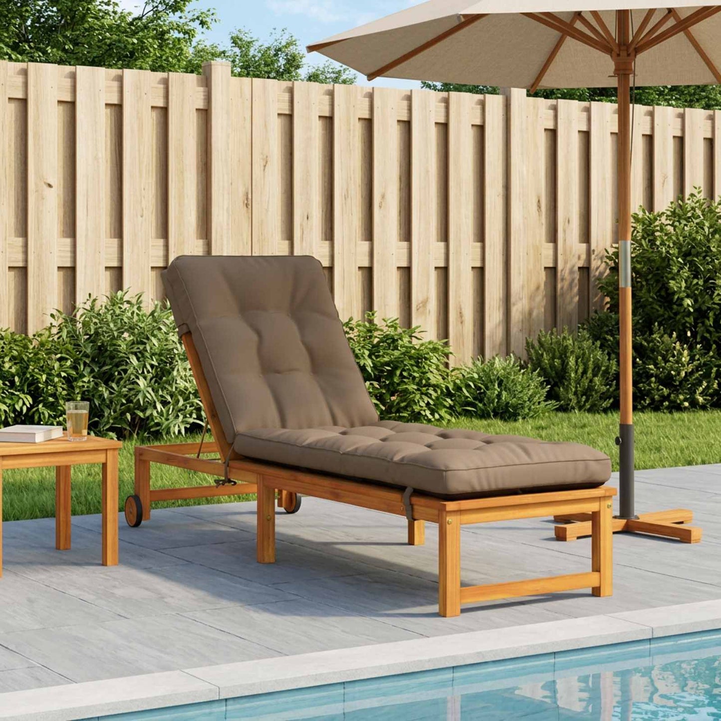 Solseng Pude VIANEN 100% polyester Gråbrun 200 x 60 x 8 cm
