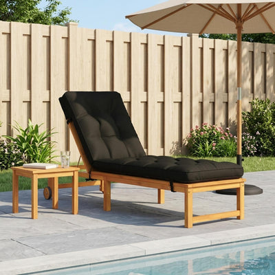 Solseng Pude VIANEN 100% polyester Sort 200 x 50 x 8 cm