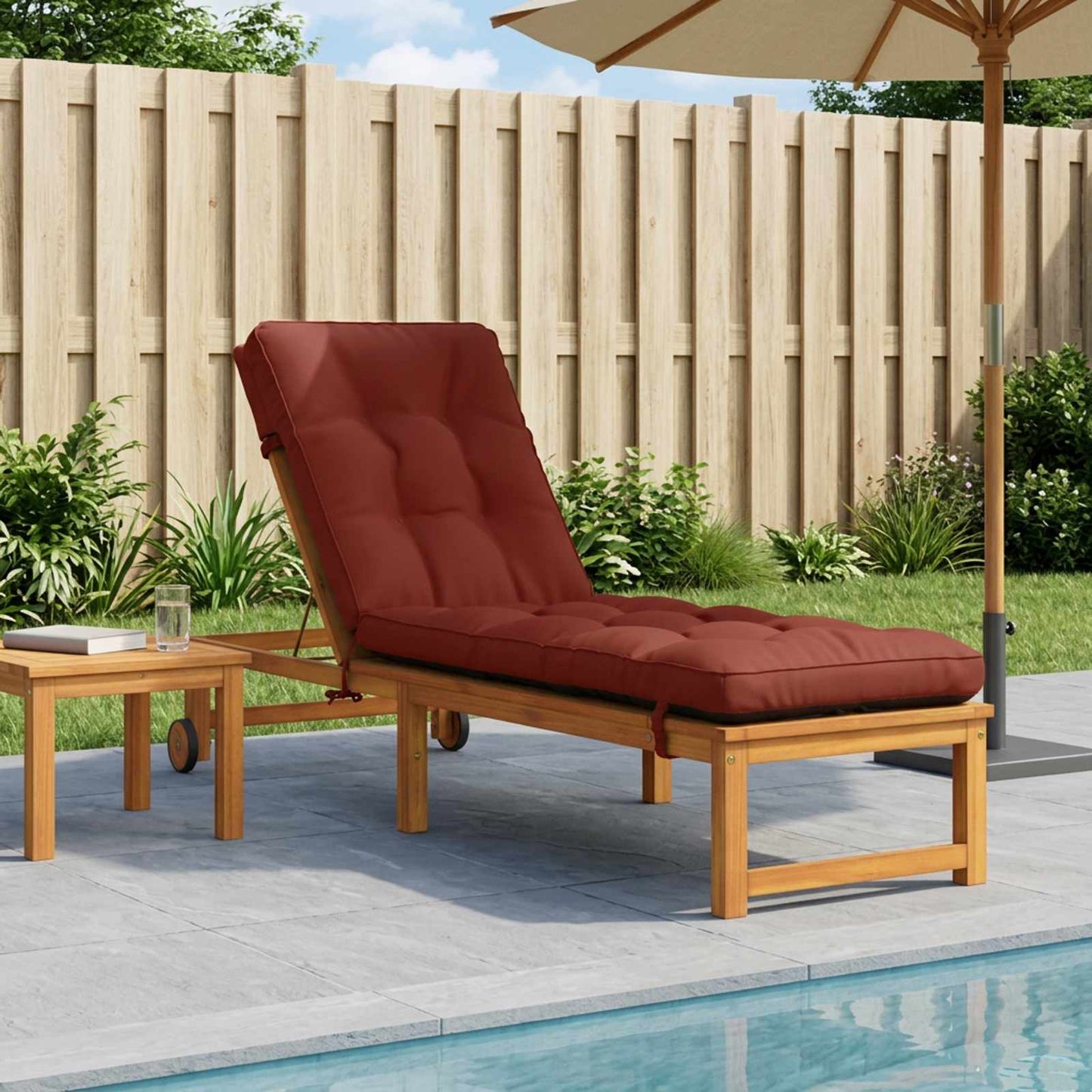 Solseng Pude VIANEN 100% polyester Rød 200 x 50 x 8 cm