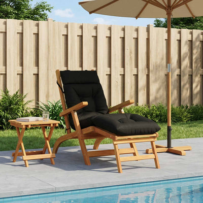 Solseng Pude VIANEN 100% polyester Sort 200 x 60 x 8 cm