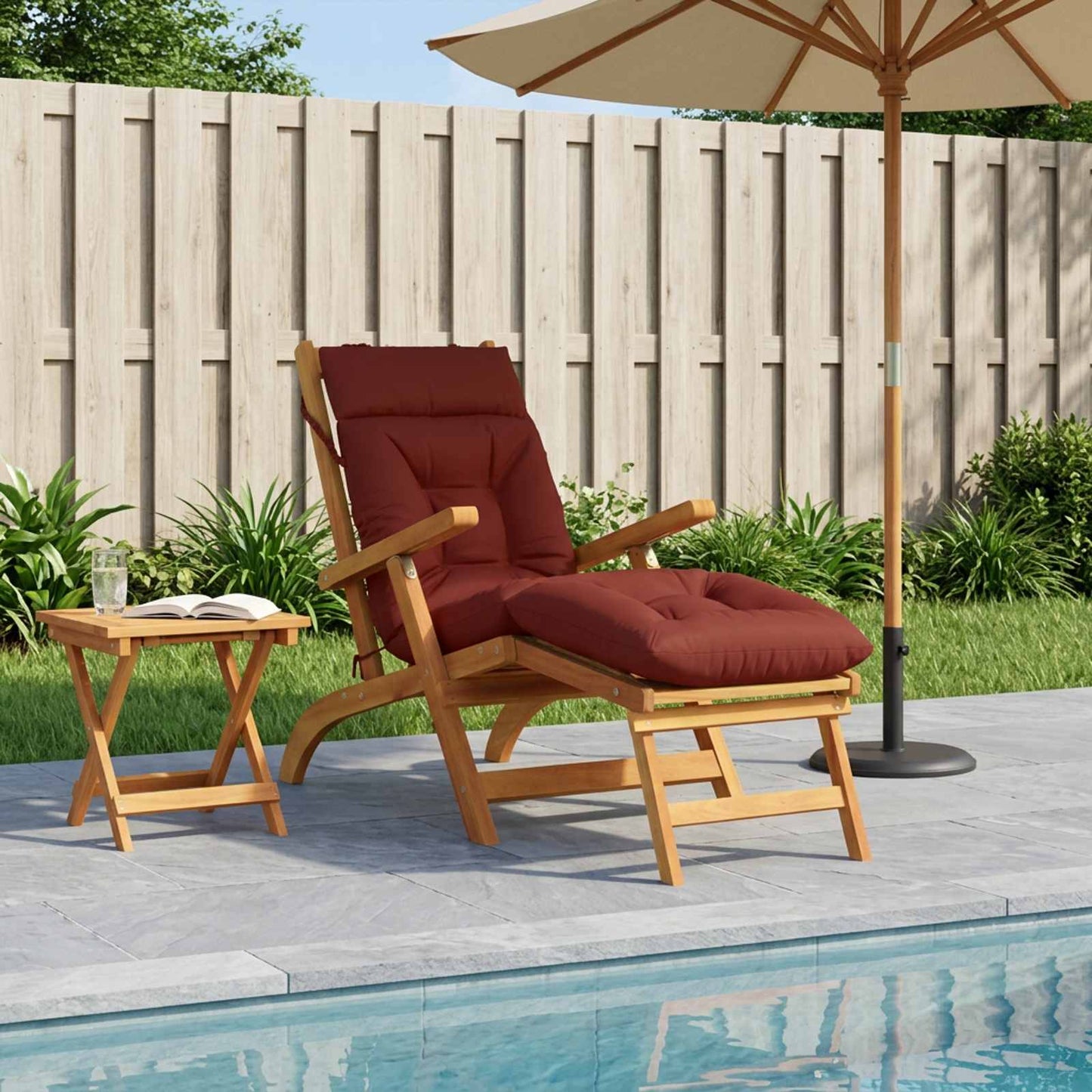 Solseng Pude VIANEN 100% polyester Rød 200 x 50 x 8 cm