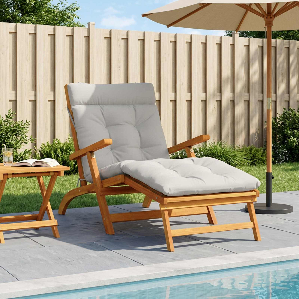 Solseng Pude VIANEN 100% polyester Hvid 200 x 70 x 8 cm