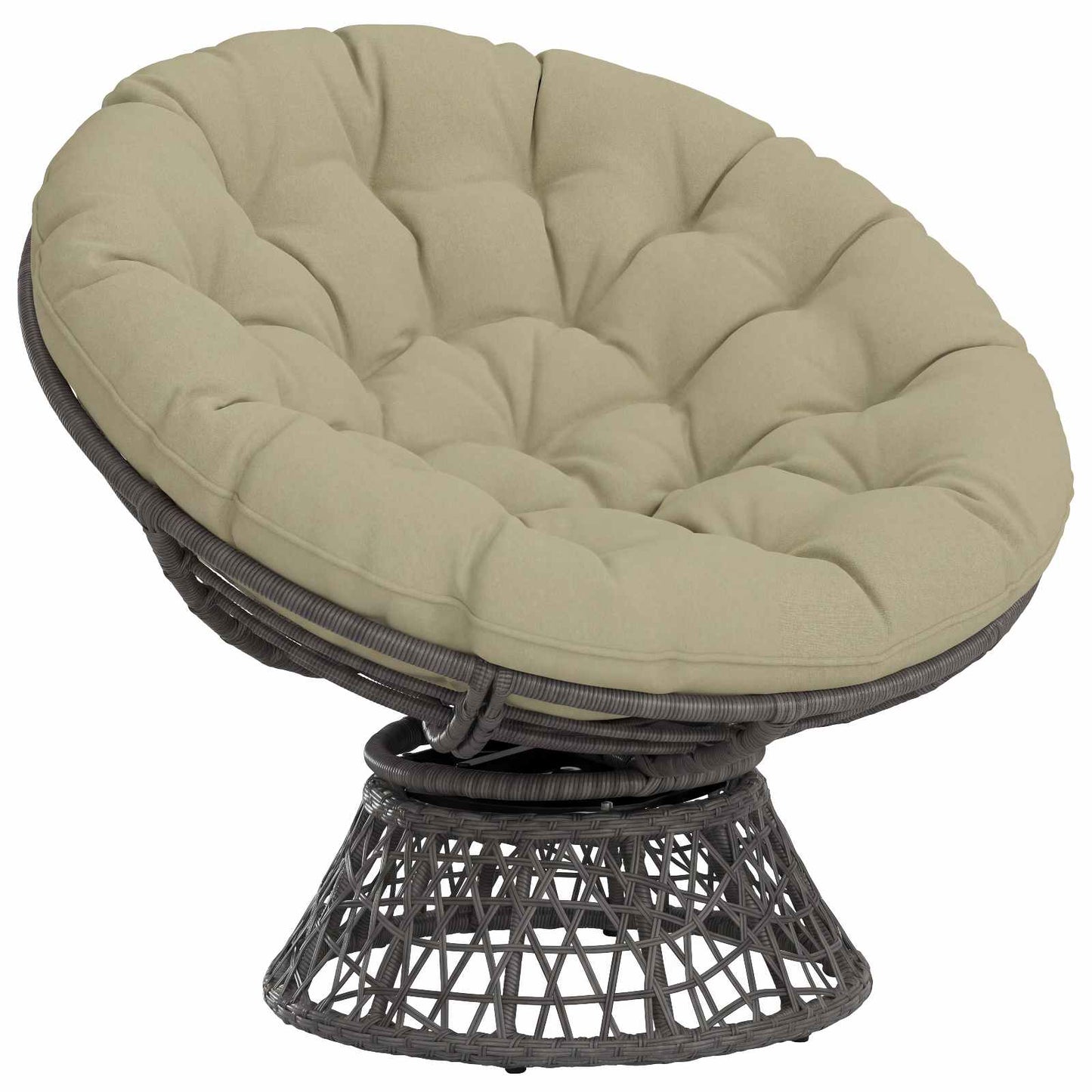 Papasan stolspude VIANEN 100% polyester Lys grøn Ø 130 x 12 cm