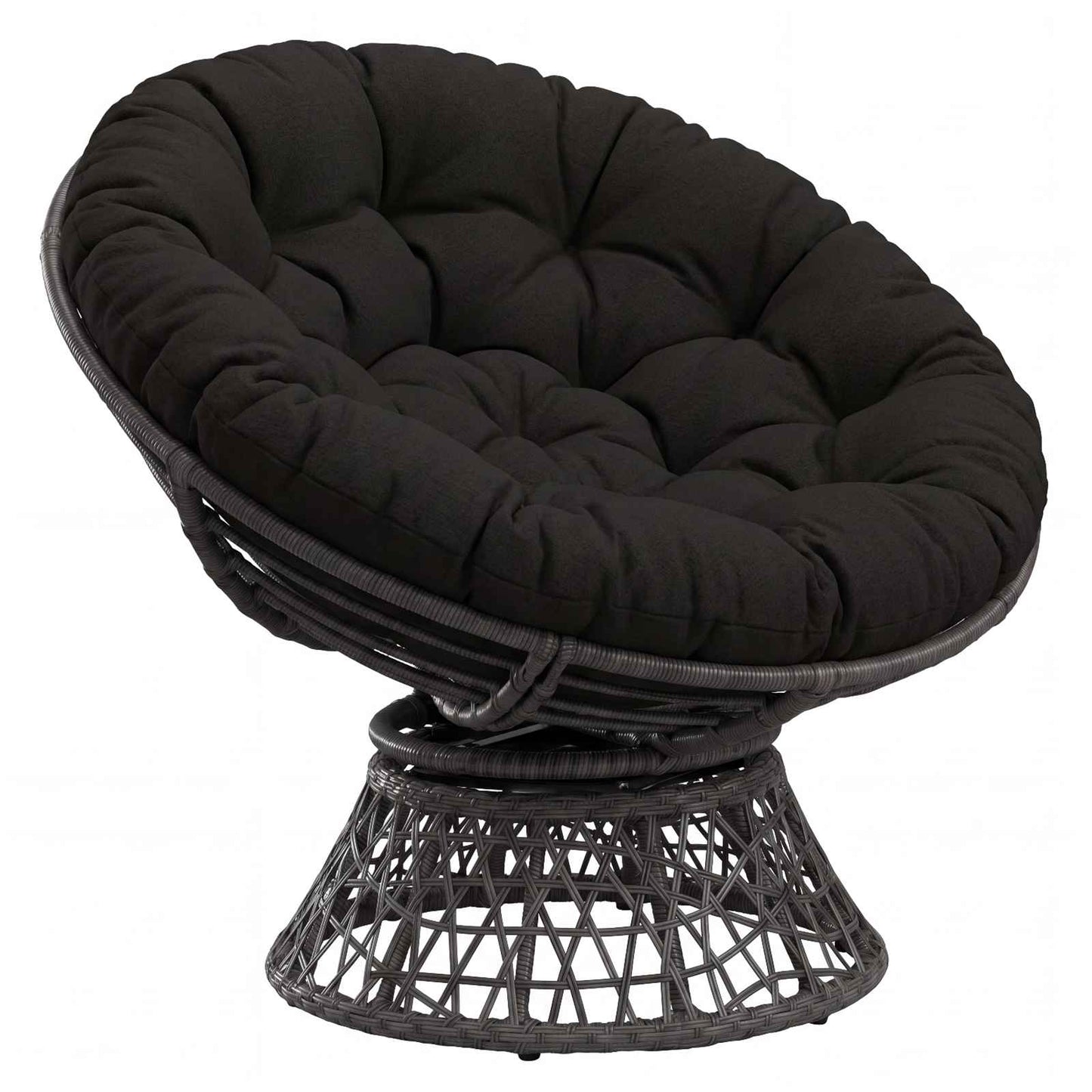 Papasan stolspude VIANEN 100% polyester Sort Ø 130 x 12 cm