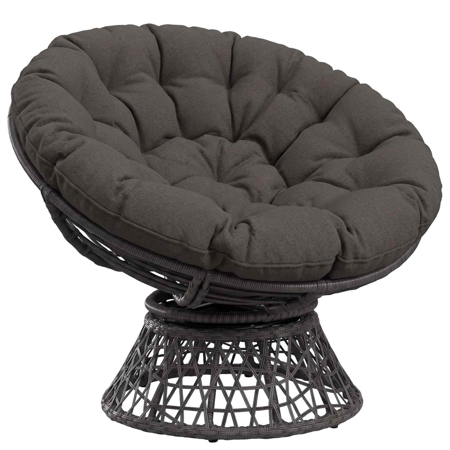 Papasan stolspude VIANEN 100% polyester Antracit Ø 130 x 12 cm