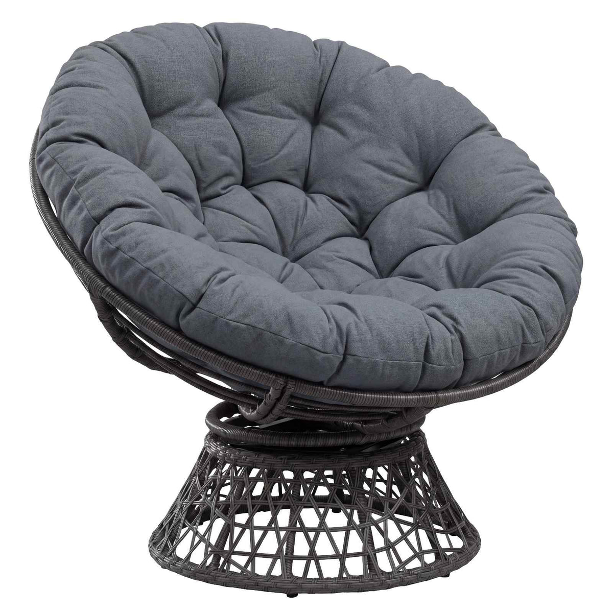 Papasan stolspude VIANEN 100% polyester Blå Ø 120 x 12 cm