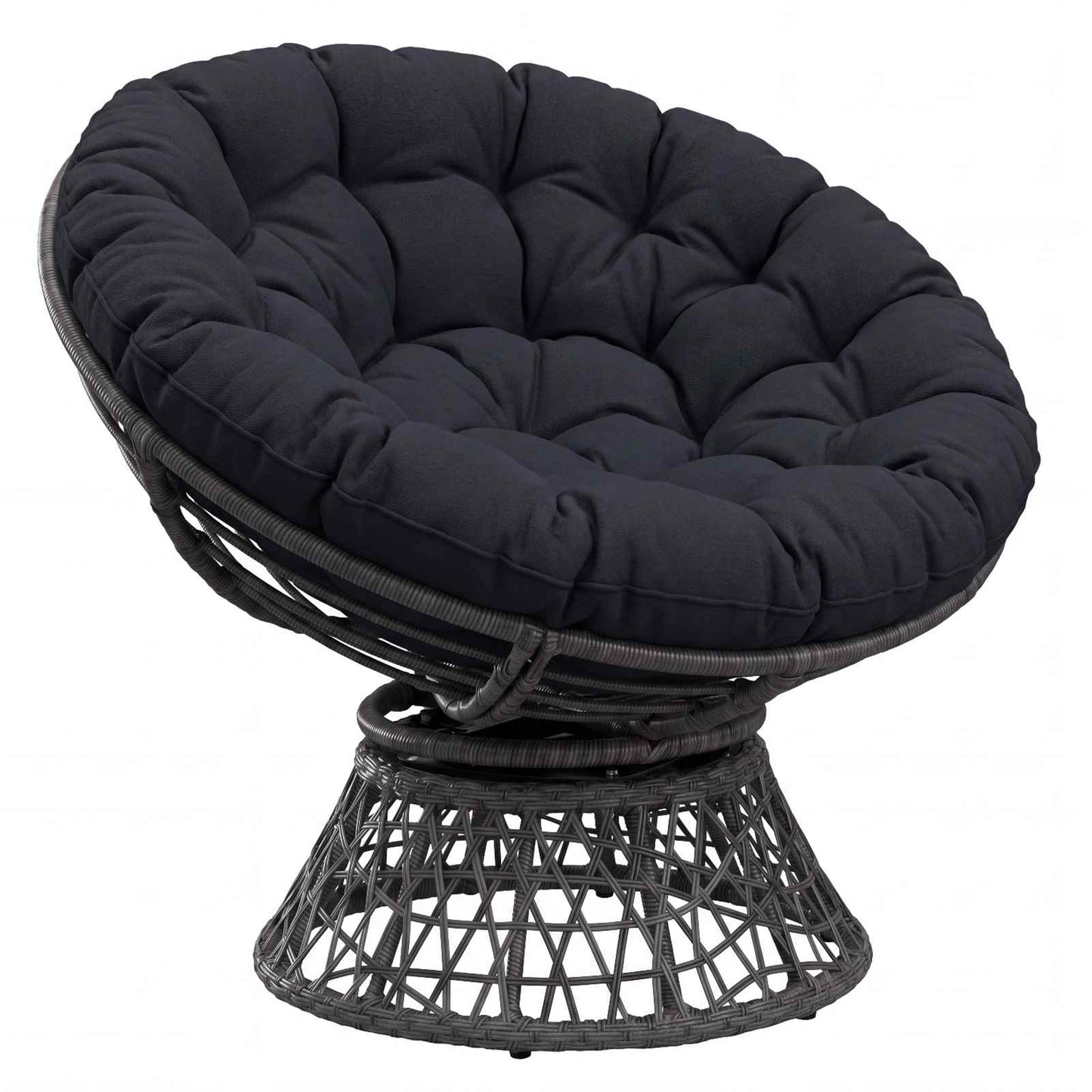 Papasan stolspude VIANEN 100% polyester Mørk blå Ø 120 x 12 cm