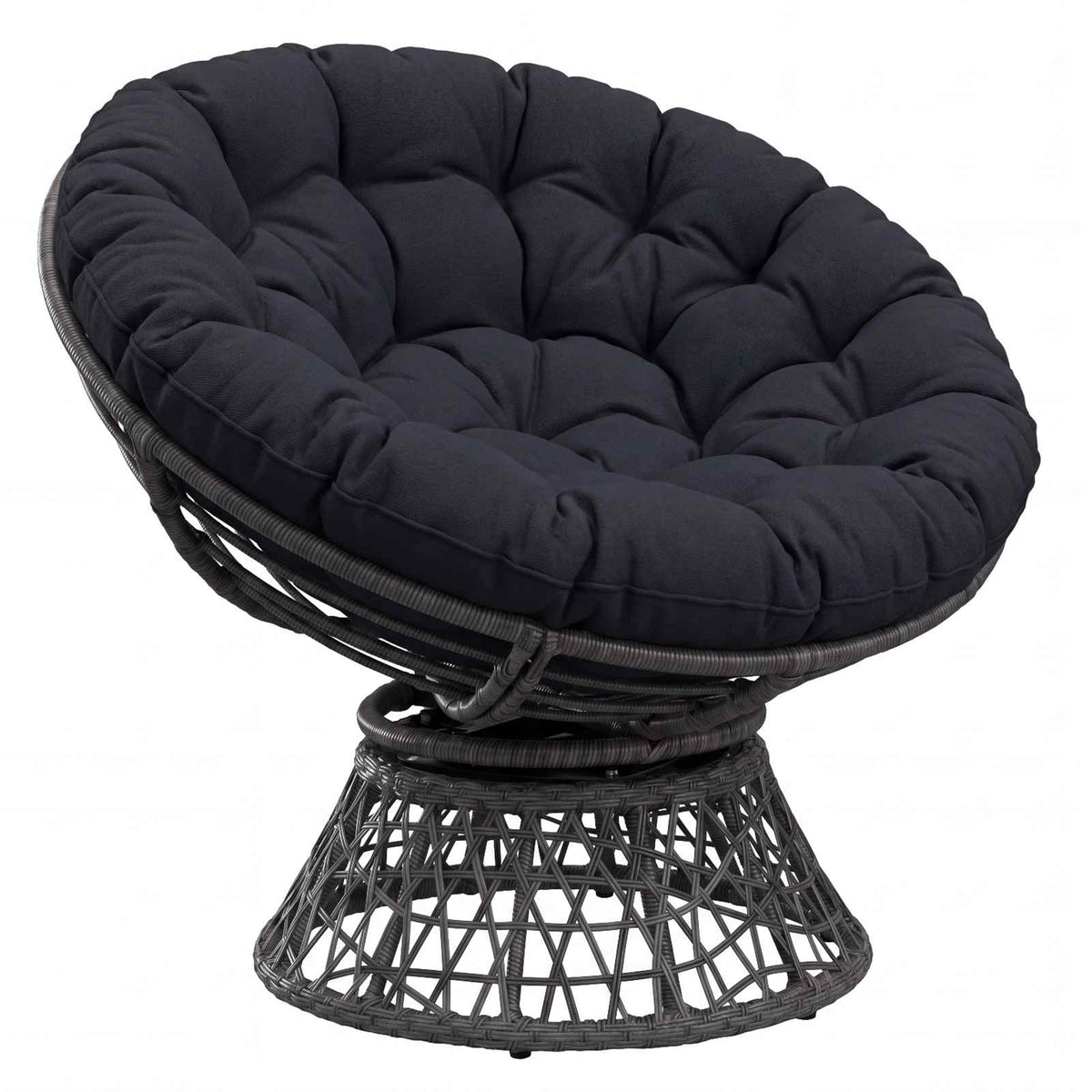 Papasan stolspude VIANEN 100% polyester Mørk blå Ø 100 x 12 cm