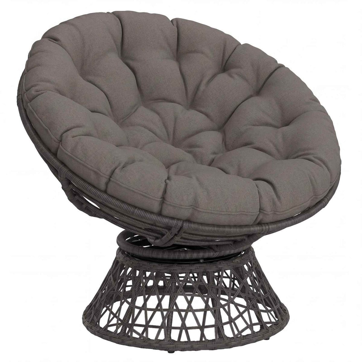 Papasan stolspude VIANEN 100% polyester Grå Ø 100 x 12 cm