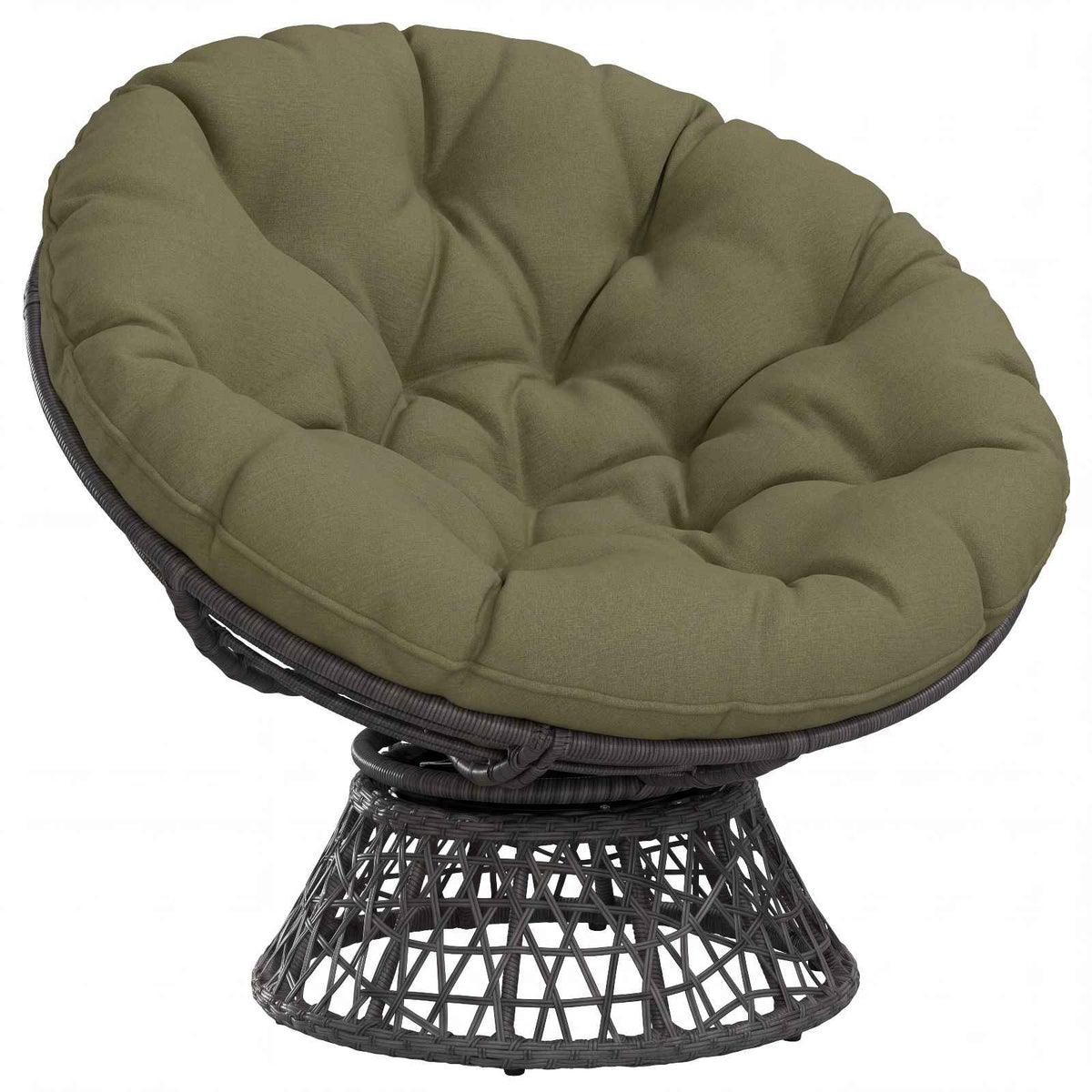 Hængestolspude VIANEN 100% polyester Olivengrøn Ø 80 x 12 cm