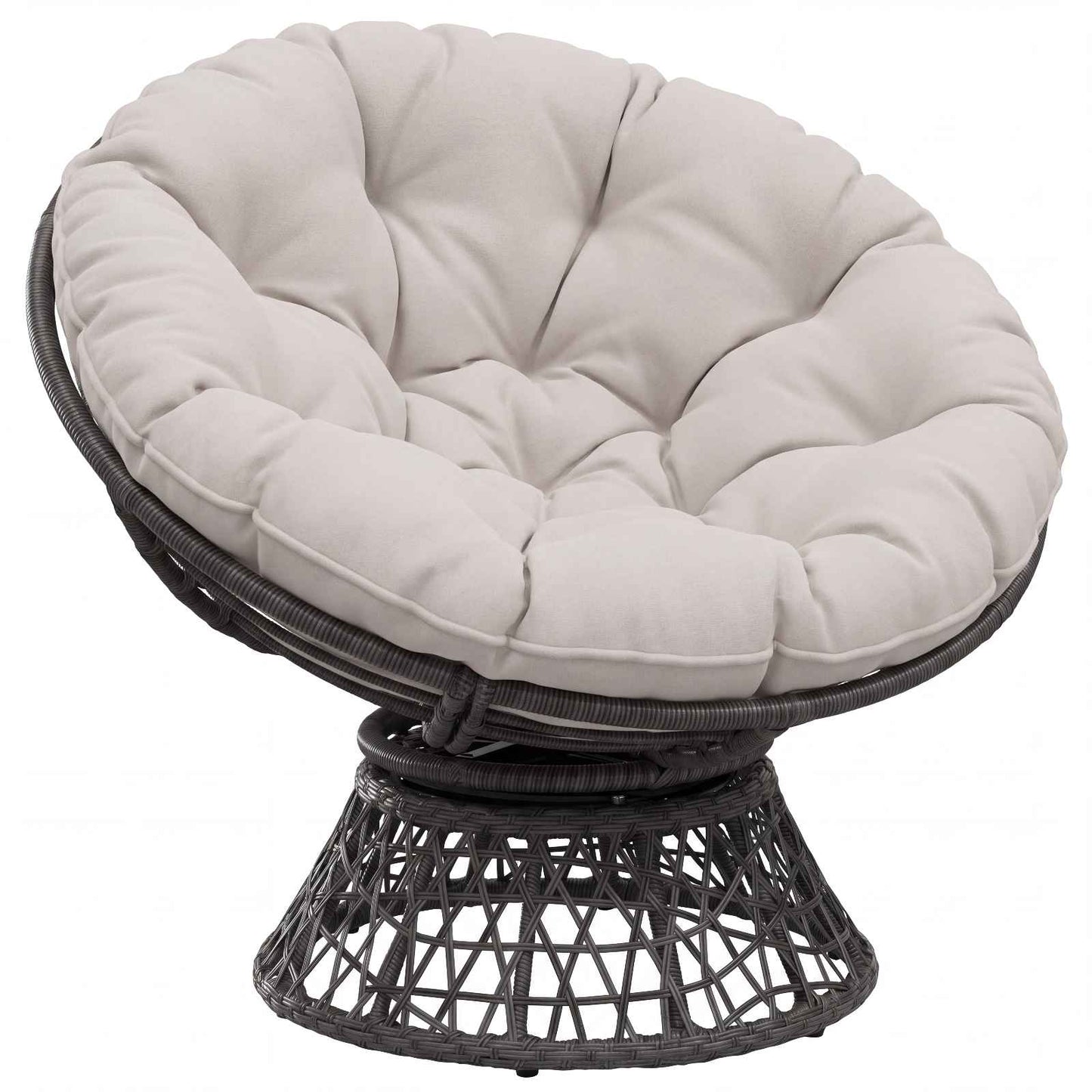 Hængestolspude VIANEN 100% polyester Hvid Ø 80 x 12 cm