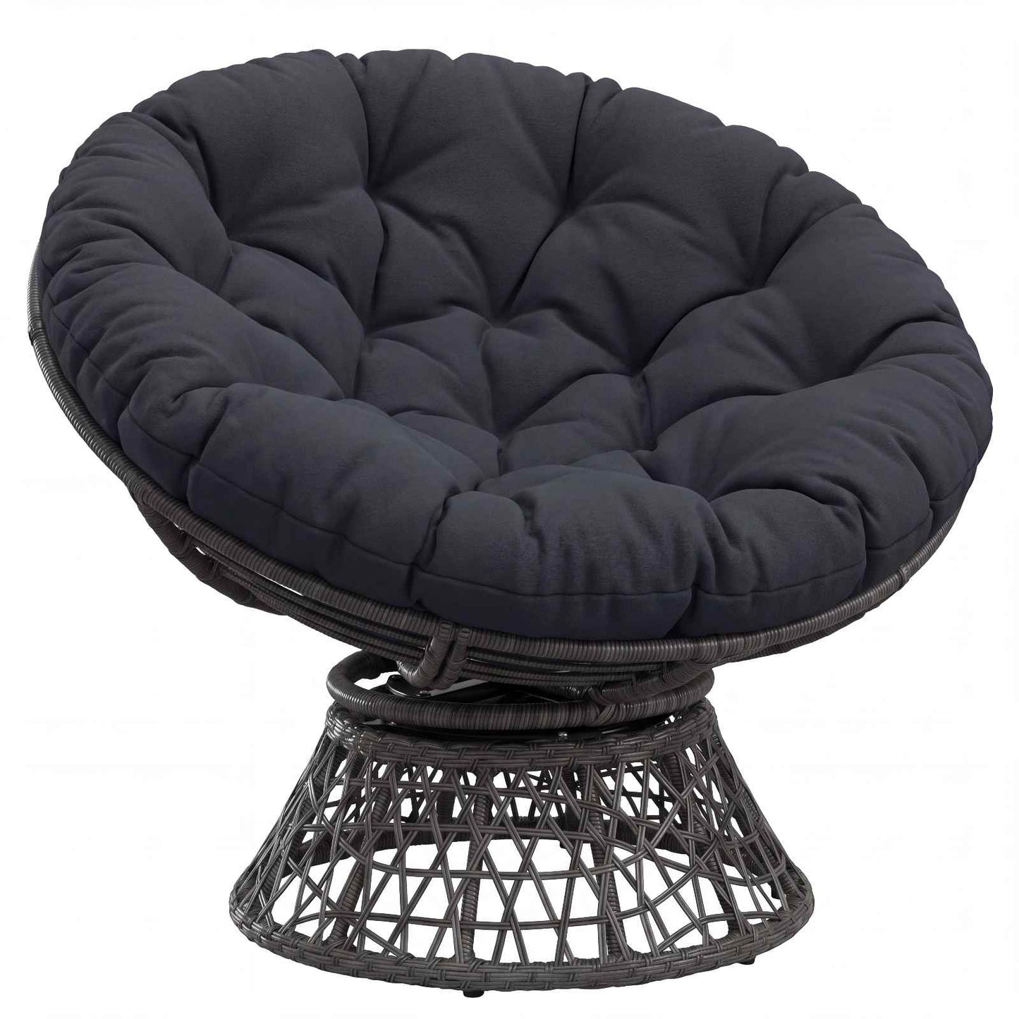 Hængestolspude VIANEN 100% polyester Mørk blå Ø 80 x 12 cm