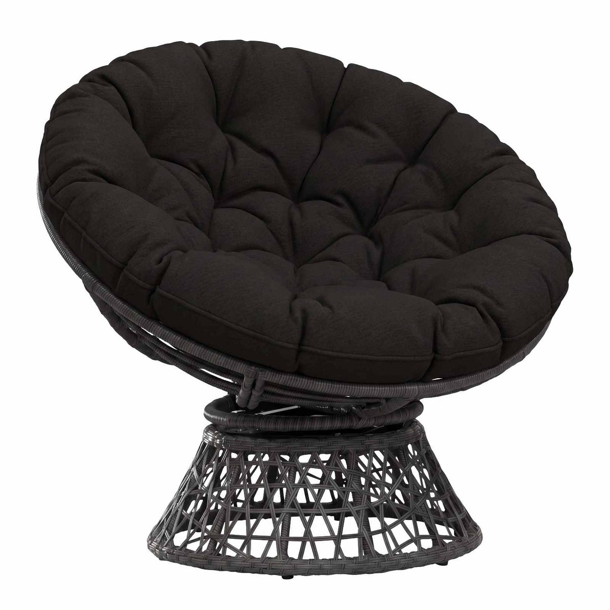 Hængestolspude VIANEN 100% polyester Sort Ø 80 x 12 cm