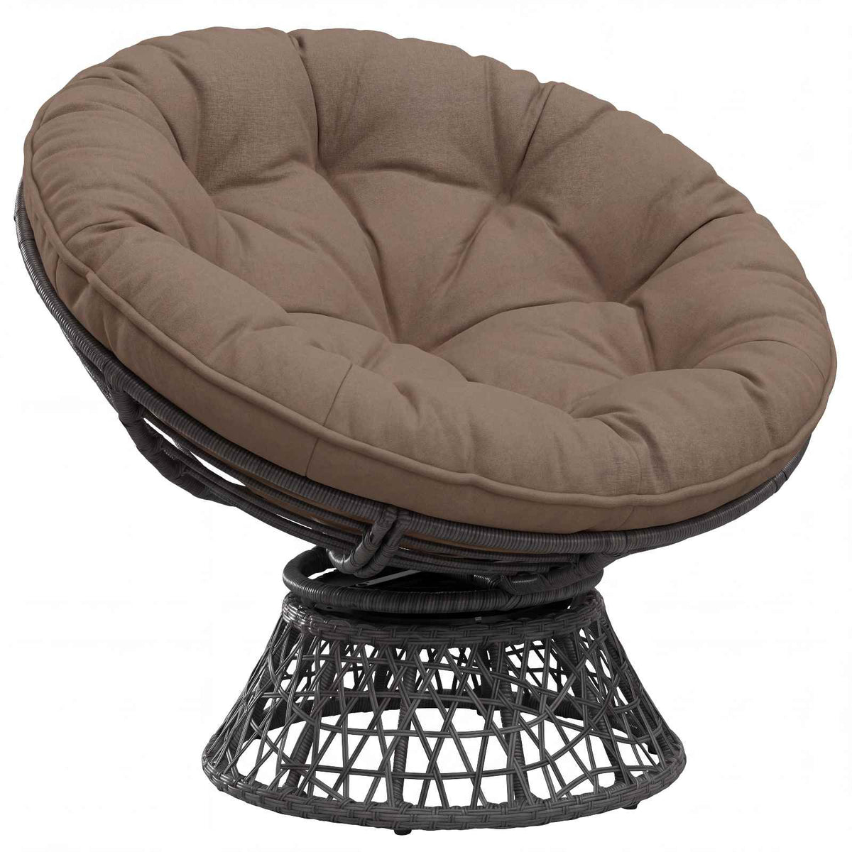 Hængestolspude VIANEN 100% polyester Gråbrun Ø 45 x 10 cm