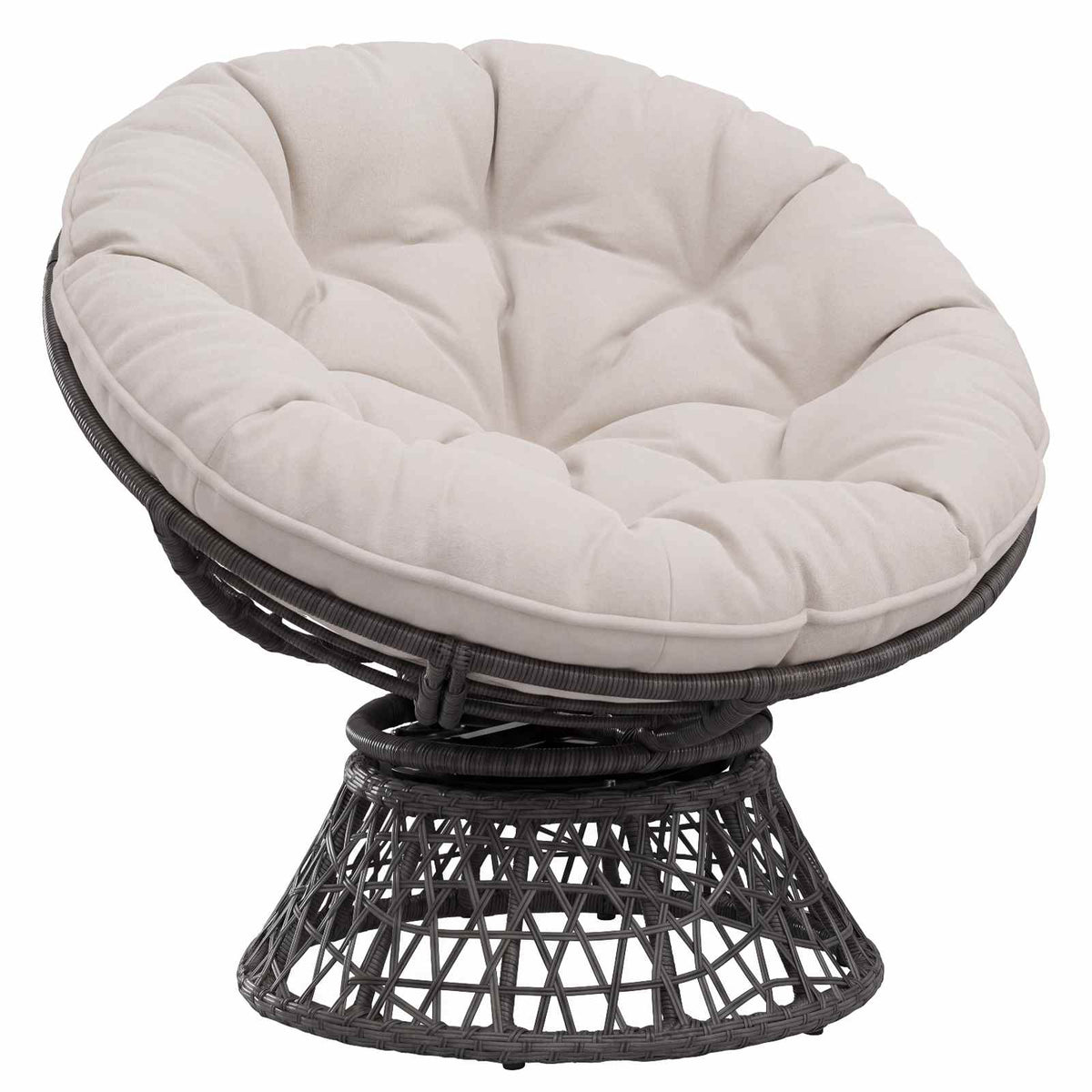 Hængestolspude VIANEN 100% polyester Hvid Ø 45 x 10 cm
