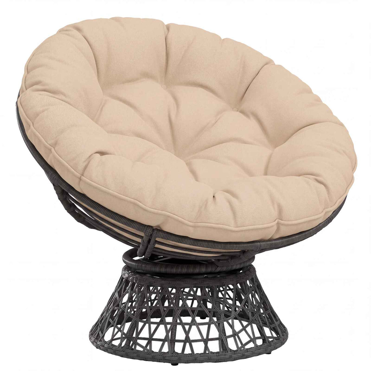 Hængestolspude VIANEN 100% polyester Cremefarvet Ø 45 x 10 cm