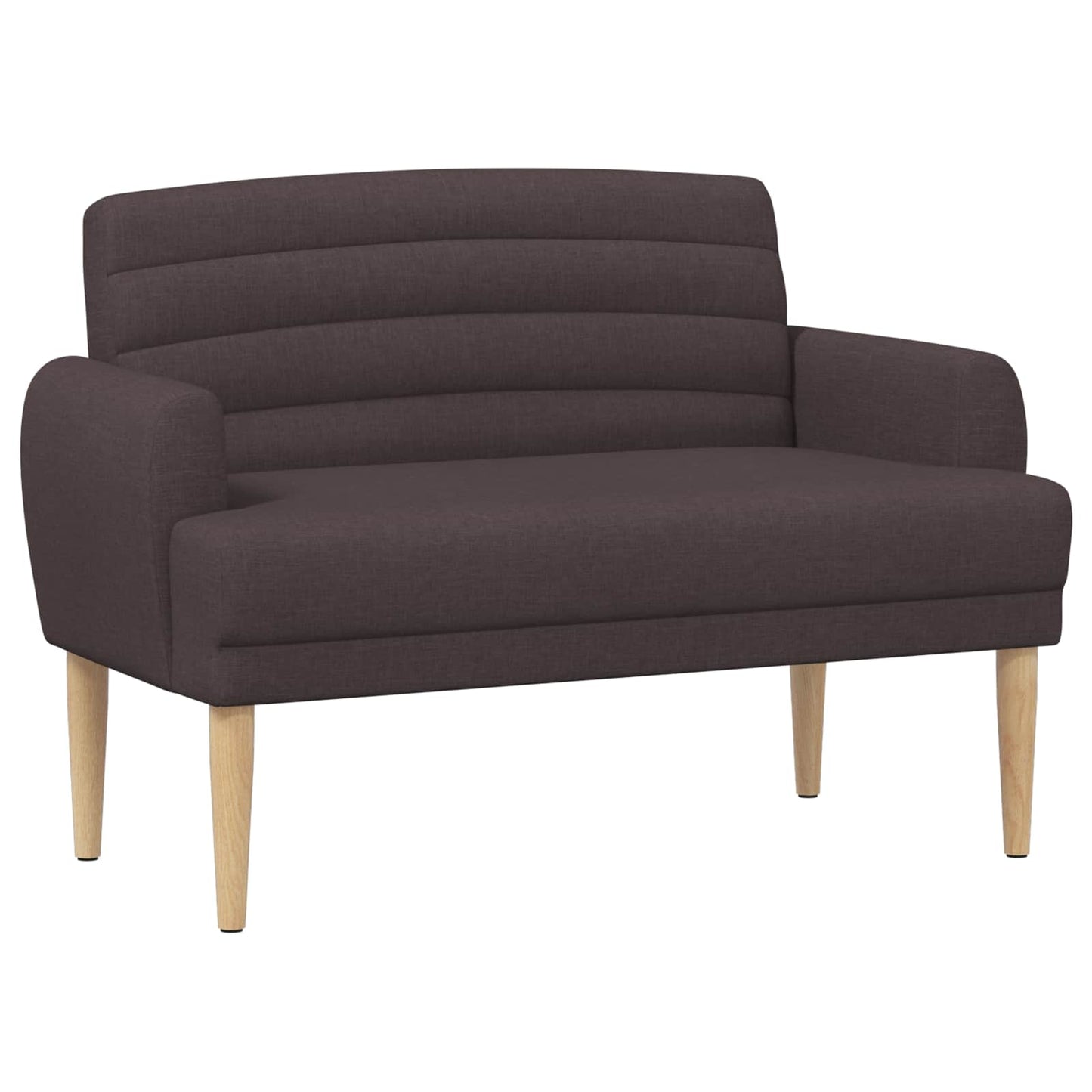 Lænestol med knap tufting Mørk Brun 116 x 67 x 80 cm Stof