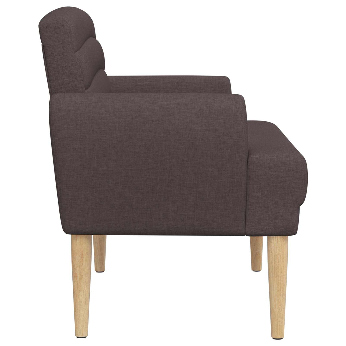 Lænestol med knap tufting Mørk Brun 116 x 67 x 80 cm Stof
