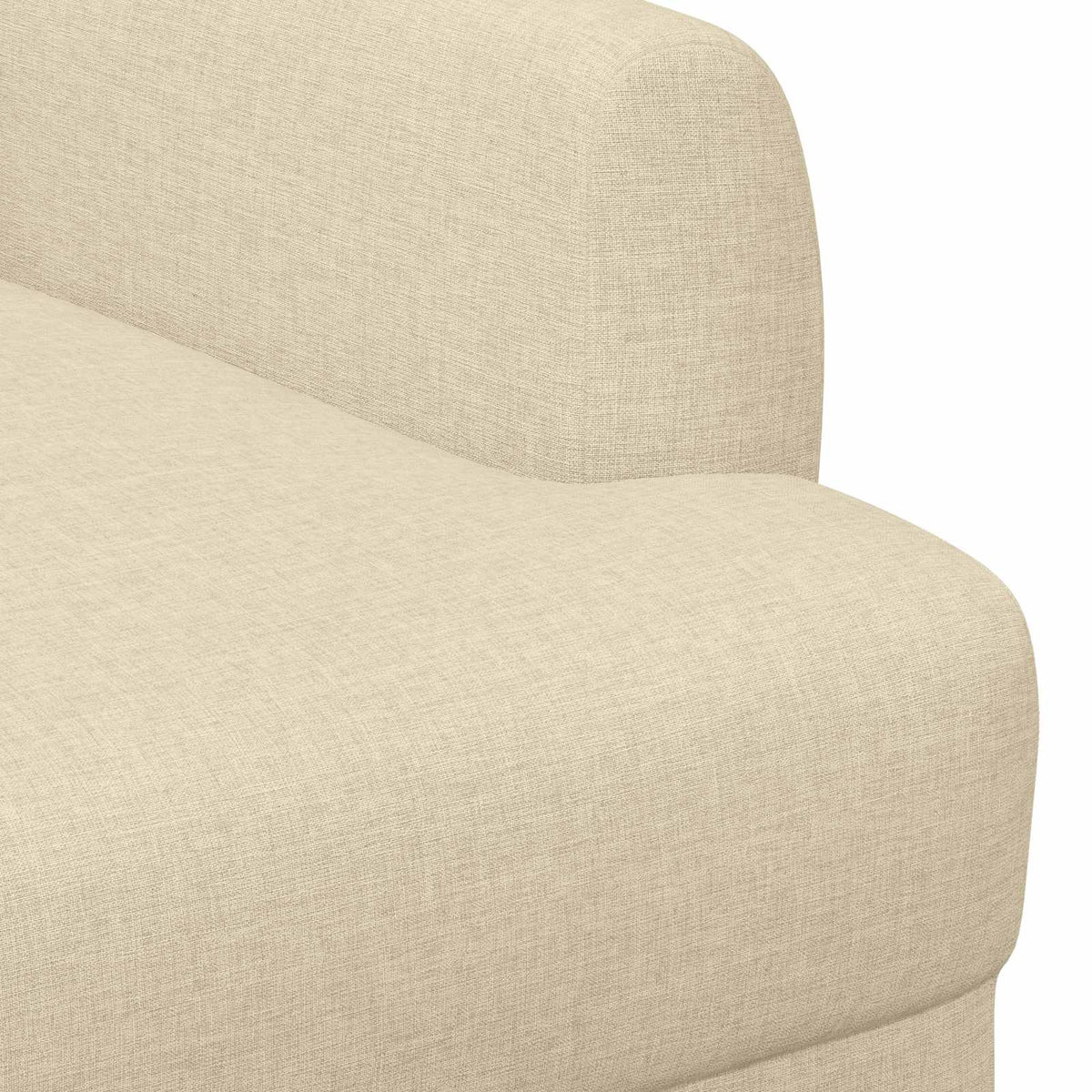 Lænestol med knap tufting Cremefarvet 116 x 67 x 80 cm Stof