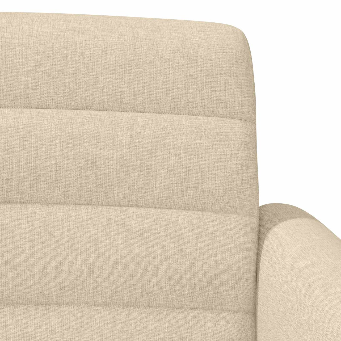 Lænestol med knap tufting Cremefarvet 116 x 67 x 80 cm Stof