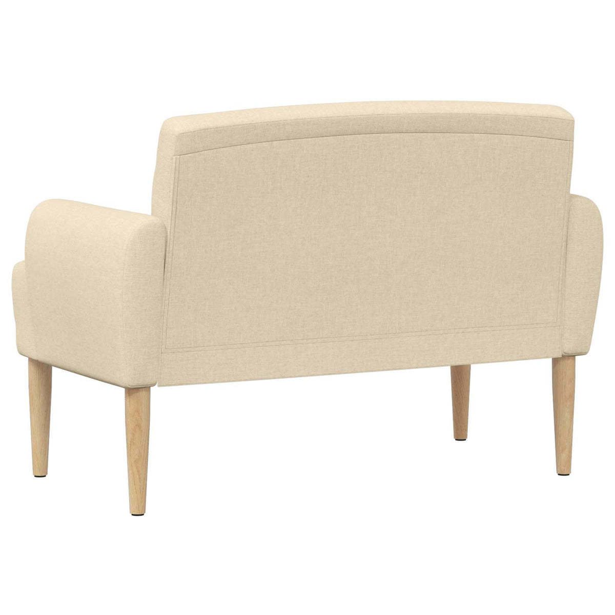 Lænestol med knap tufting Cremefarvet 116 x 67 x 80 cm Stof