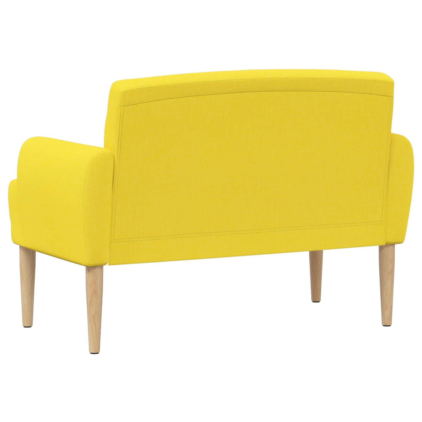 Lænestol med knap tufting Lys Gul 116 x 67 x 80 cm Stof