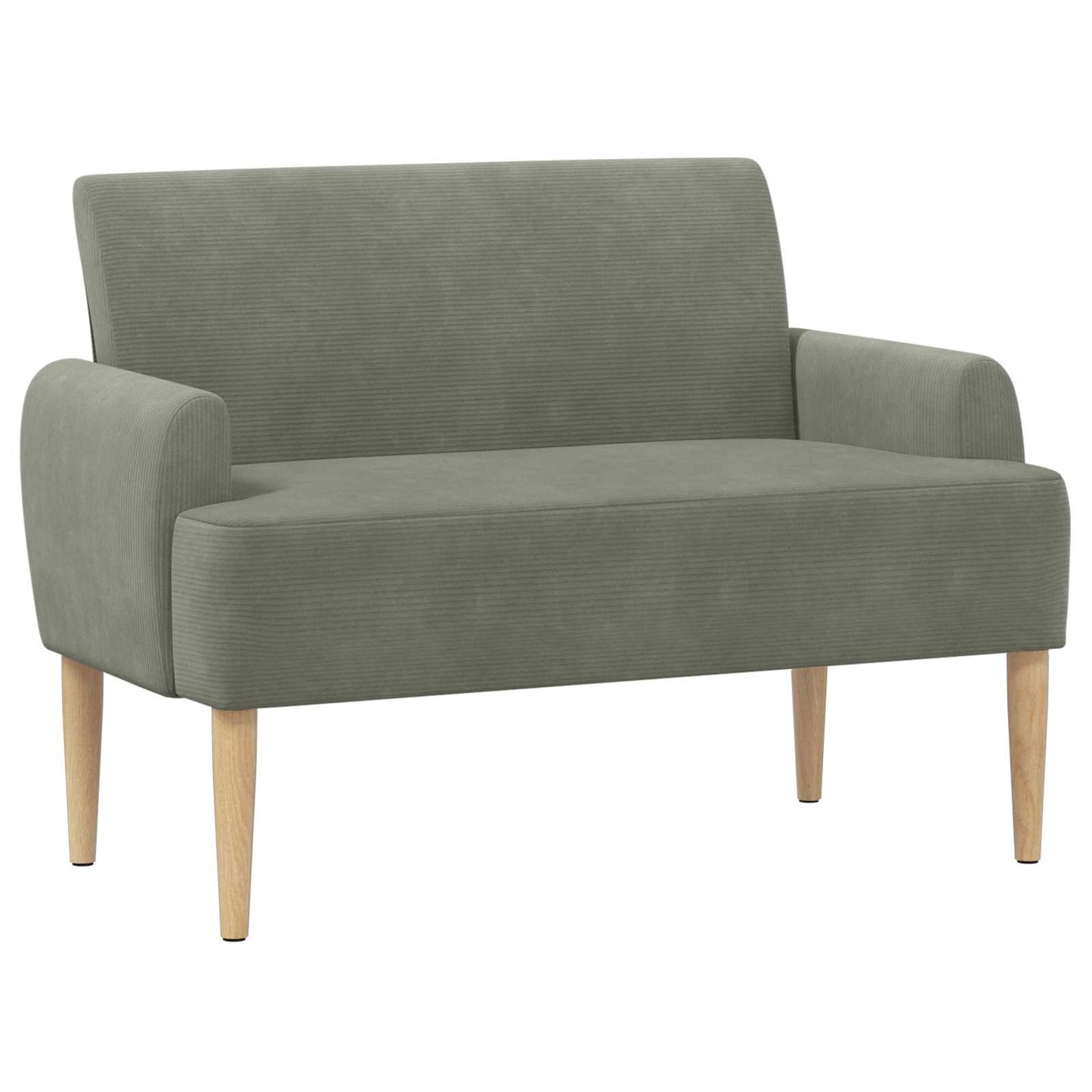 Lænestol med knap tufting Lysegrå 116 x 67 x 81 cm Velourstof