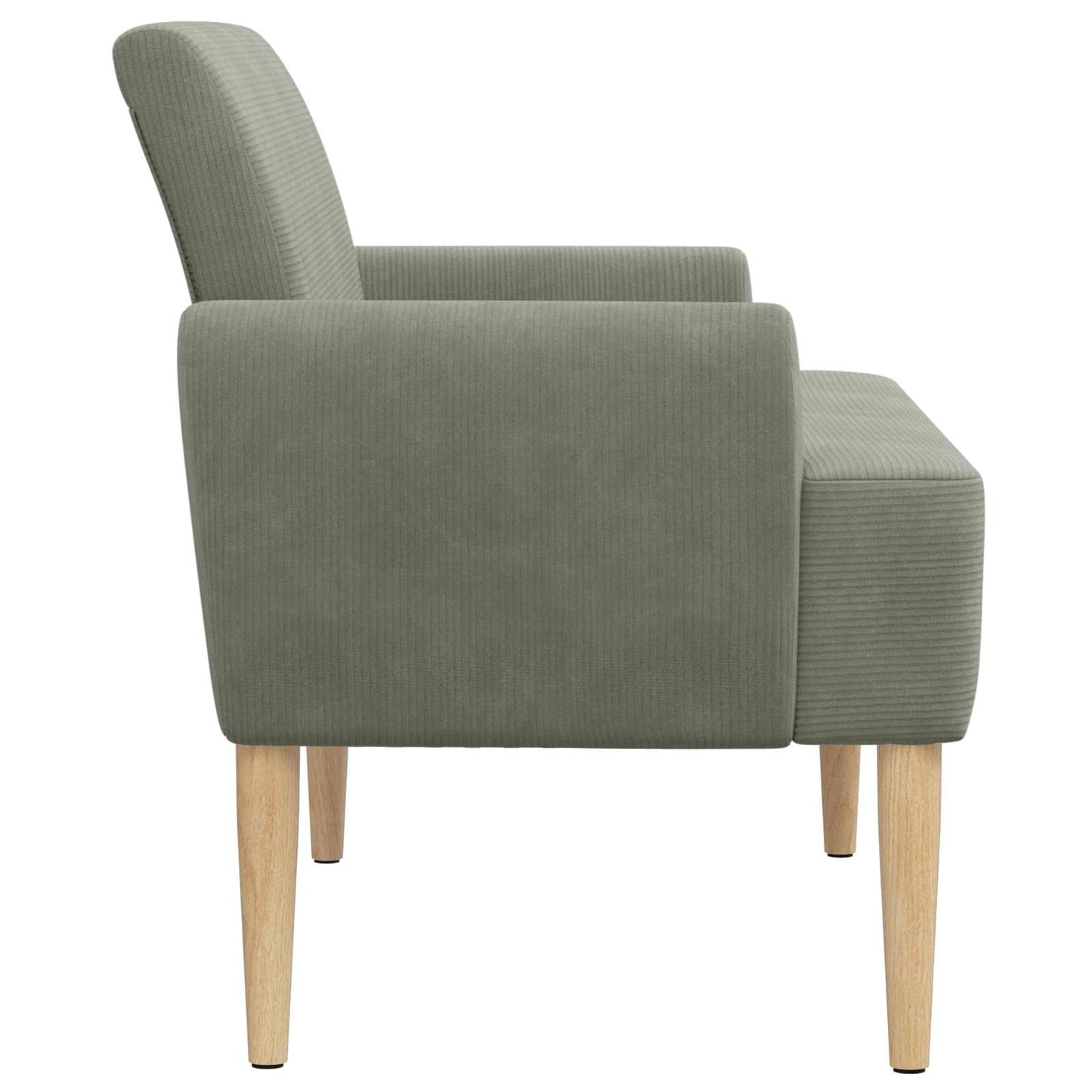 Lænestol med knap tufting Lysegrå 116 x 67 x 81 cm Velourstof