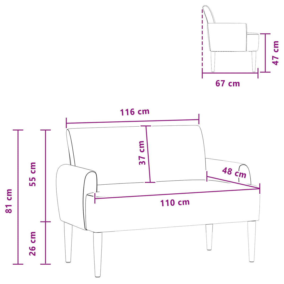 Lænestol med knap tufting Lysegrå 116 x 67 x 81 cm Velourstof