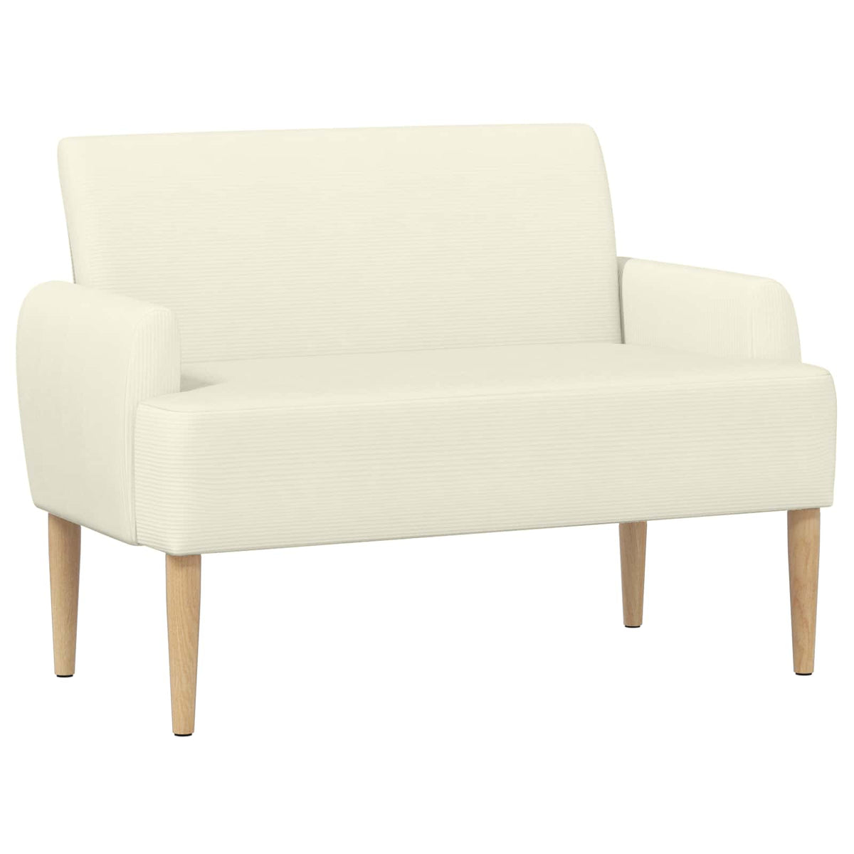 Lænestol med knap tufting Cremefarvet 116 x 67 x 81 cm