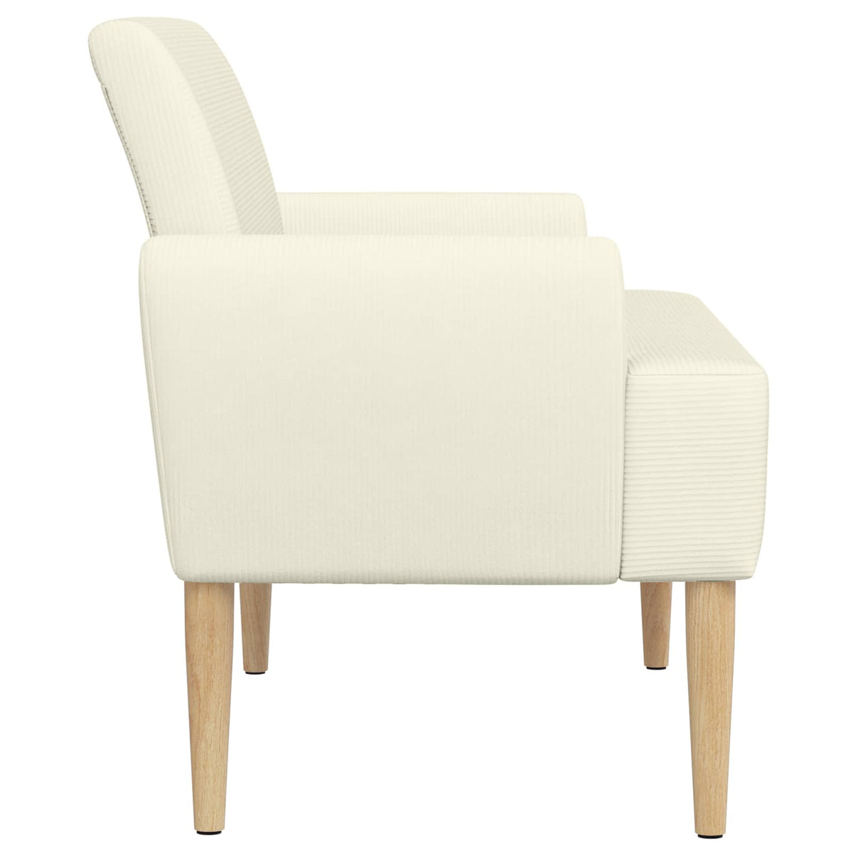 Lænestol med knap tufting Cremefarvet 116 x 67 x 81 cm