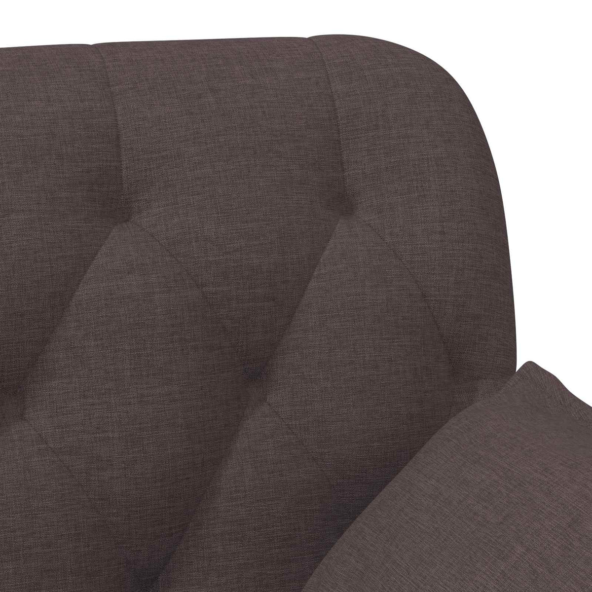 Lænestol med knap tufting Mørk Brun 111 x 68 x 80 cm Stof
