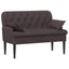 Lænestol med knap tufting Mørk Brun 111 x 68 x 80 cm Stof